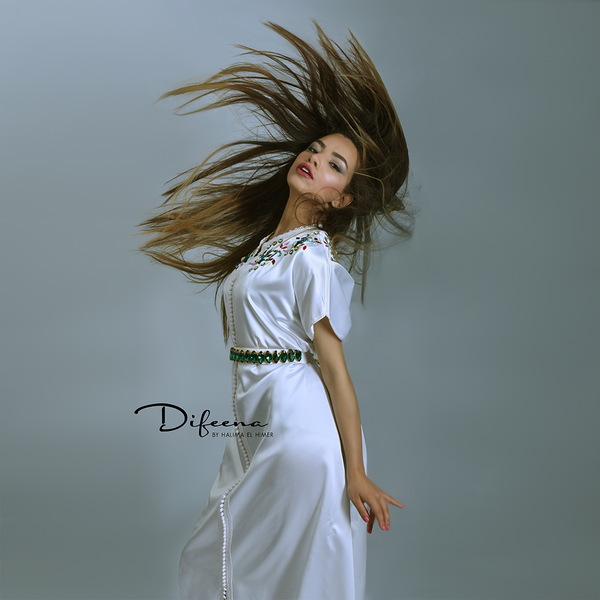 Moroccan Handmade White Kaftan