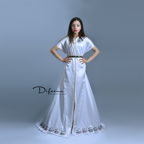 Moroccan Handmade White Kaftan