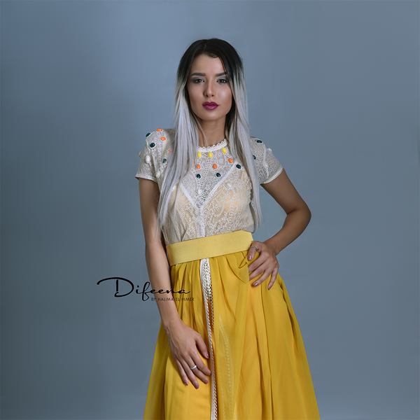 Moroccan Handmade Mustard Takchita