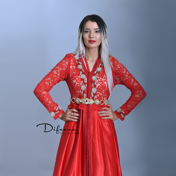 Moroccan Handmade Red Takchita